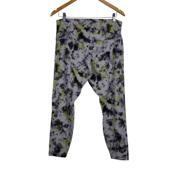 Lululemon Align High Rise Leggings Tie Dye Cropped Size 14 - Picture 2 of 9
